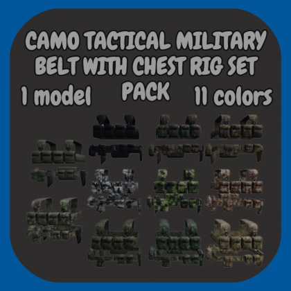 [R15 Accessory] Camo Tactical military vest set 