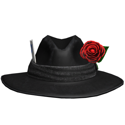 Cowboy Rose Fedora Hat