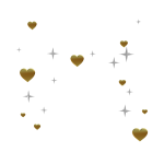 Star & Heart Confetti Gold