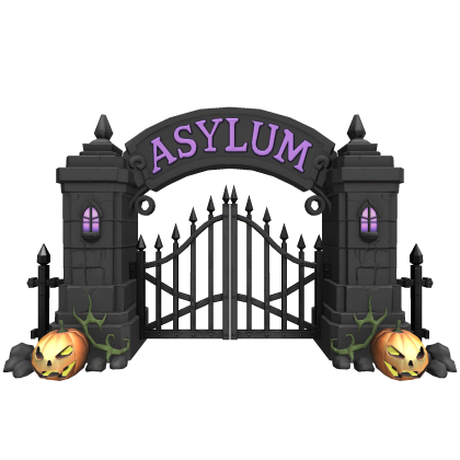 Spooky Halloween Asylum Gate Background