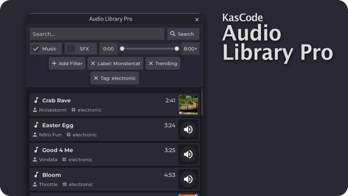 Audio Library Pro - Advanced Music and SFX Search  preview 2