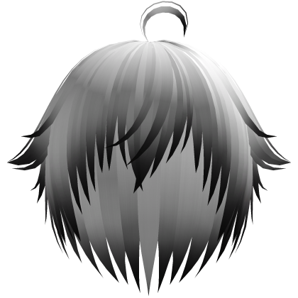 black and white unkept vkei emo hair