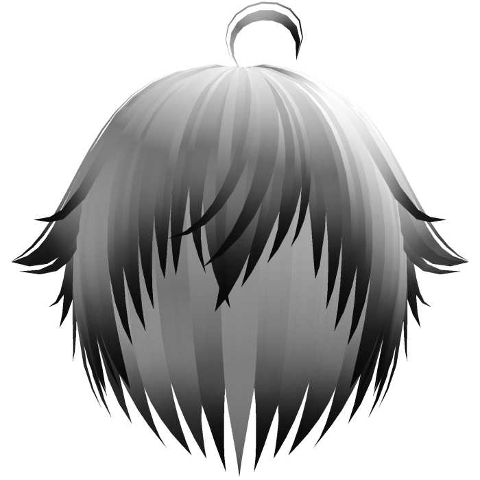 black and white unkept vkei emo hair