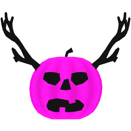 Pink Pumpkin with Antlers