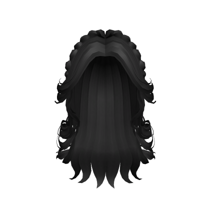 Trendy Curly Black Long Hair Roblox item