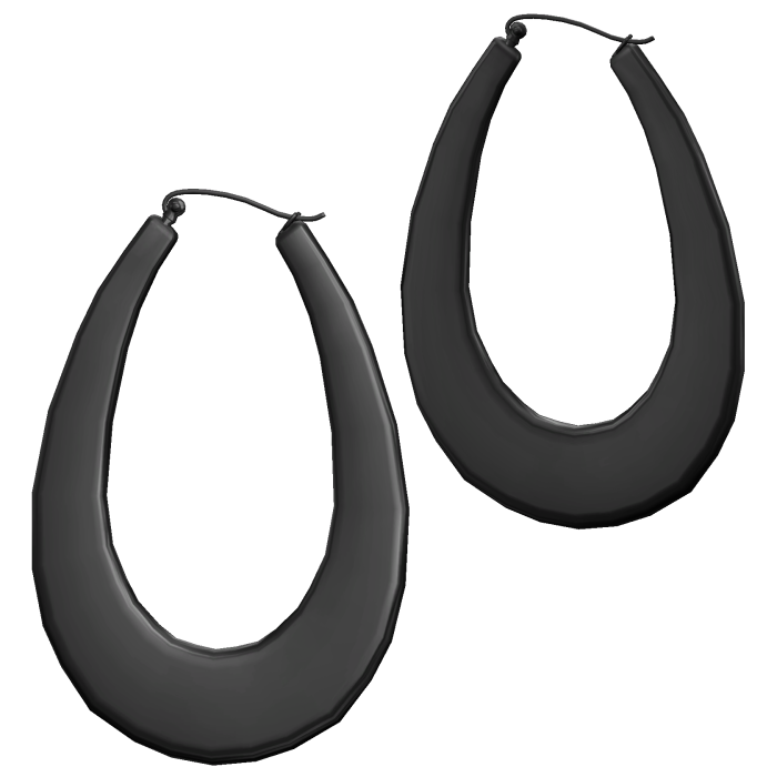 Black 2000s Teardrop Earrings