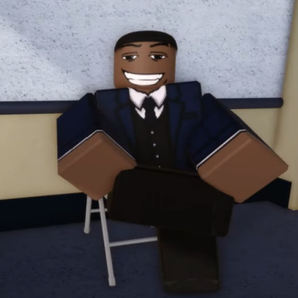 Guy in suit ####### ###### ### Sitting meme Roblox decal