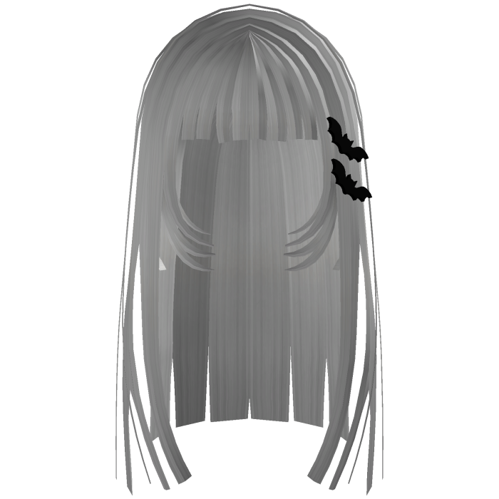 Long Straight Hime Cut Layers White Hair Halloween