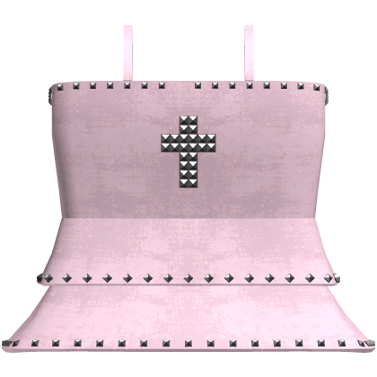 Pink emo studded tiered cross dress