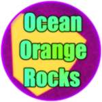 Ocean Orange Rocks