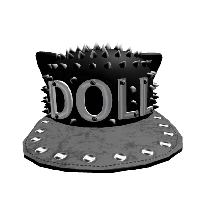 Spiked Scene Doll Kitty Black Fitted Hat 