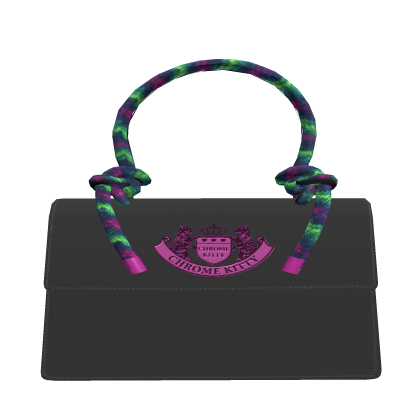 Black Y2K Designer Crest Shoulder Bag
