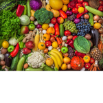 Fruits and vegetables and starches
