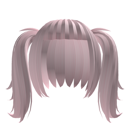 Cute doll fluffy short pigtails in pink