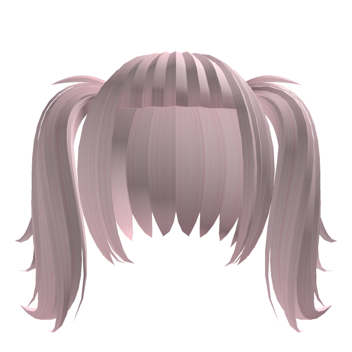 Cute doll fluffy short pigtails in pink