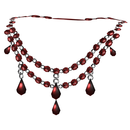 Red Gothic Victorian Jewelry Necklace