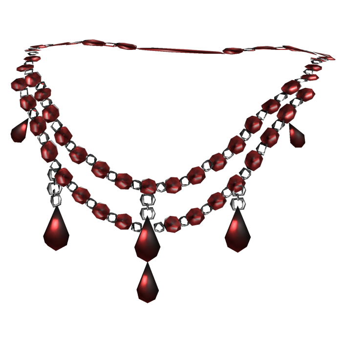 Red Gothic Victorian Jewelry Necklace