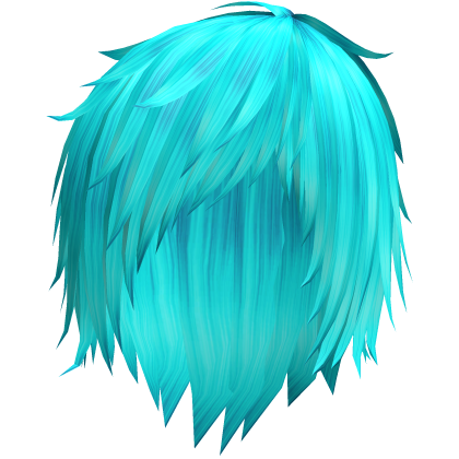cyan long messy emo vkei hair 43. Roblox item