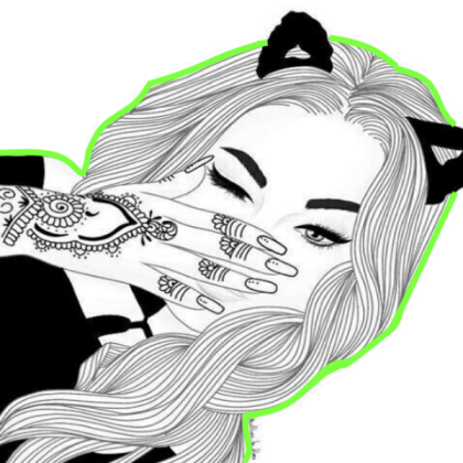 Girly # outlined Poster Roblox decal