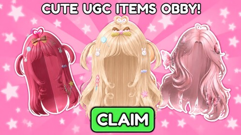 Cute UGC Items Obby [AFK or Play] 🎁