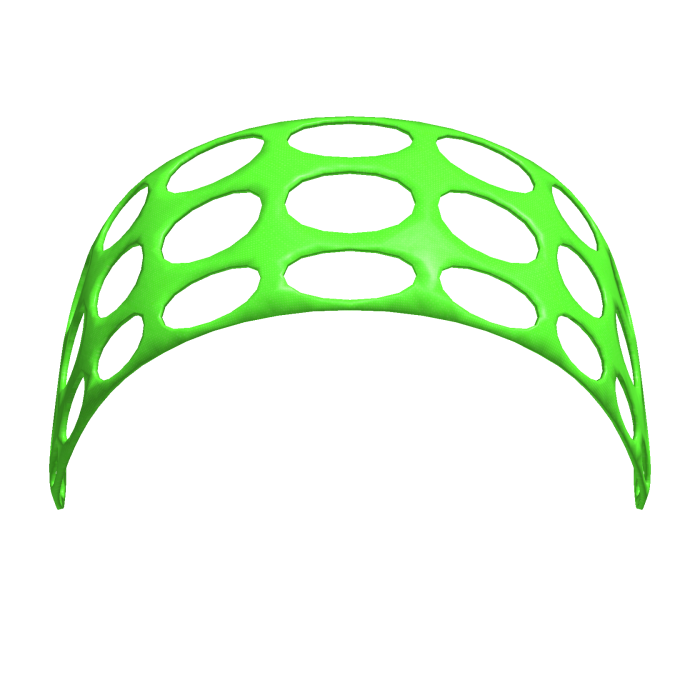 Green hollow cut-out headband