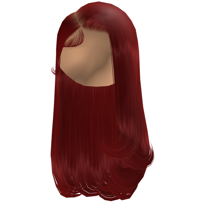 Deep Side Part Curled up Ends [Red]