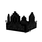 [ADD-ON] Dark Onyx Studded Chained 8-bit Crown