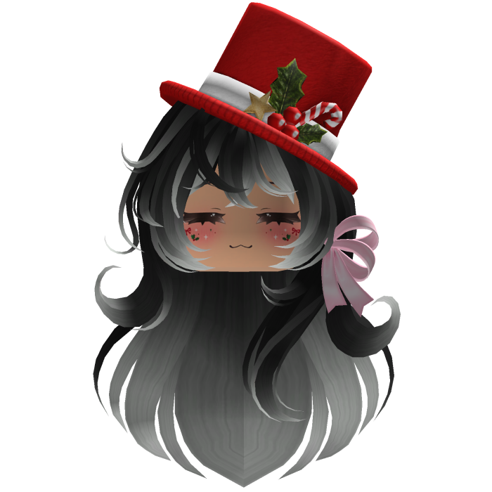 Beautiful Christmas hat hairstyle bow (White)