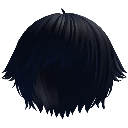 ´ཀ` emo anime catboy tufts hair in navy blue