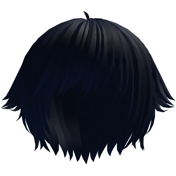 ´ཀ` emo anime catboy tufts hair in navy blue