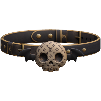 LV skull bat halloween thick choker
