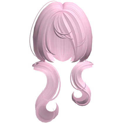 ♡: cutesy doll swirly pigtails in light pink Roblox item