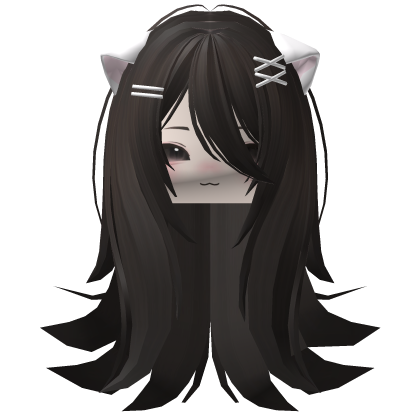 Soft Kawaii Long Hair w/ Cat Ears Roblox item