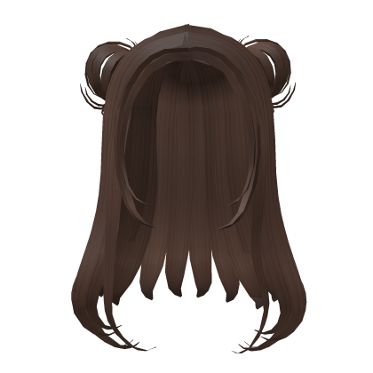 Cute Brown Y2K Hair With Buns Roblox item