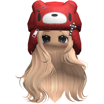 Fuzzy Bear Ushanka Flowy Long Hair (Blonde)
