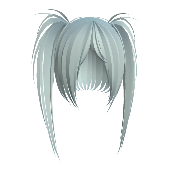 x_X :: light teal emo scene teased pigtails