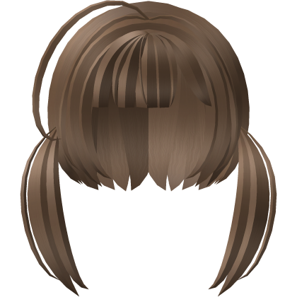 ♡ brown cute moe anime low messy emo pigtails Roblox item