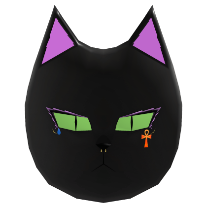 {E} Arcane Black cat mask