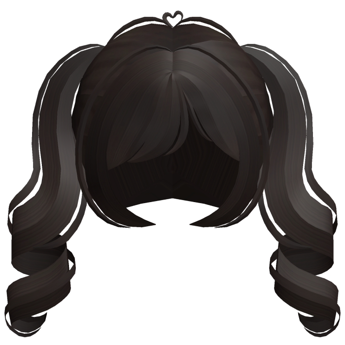 ˗ˏˋ ♡ curled fairy pigtails in dark brown