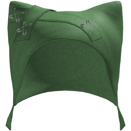 emo y2k cat beanie sage green