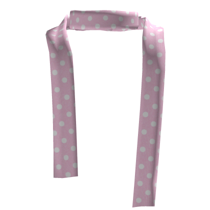𖹭 cute light pink polka dot skinny scarf thumbnail
