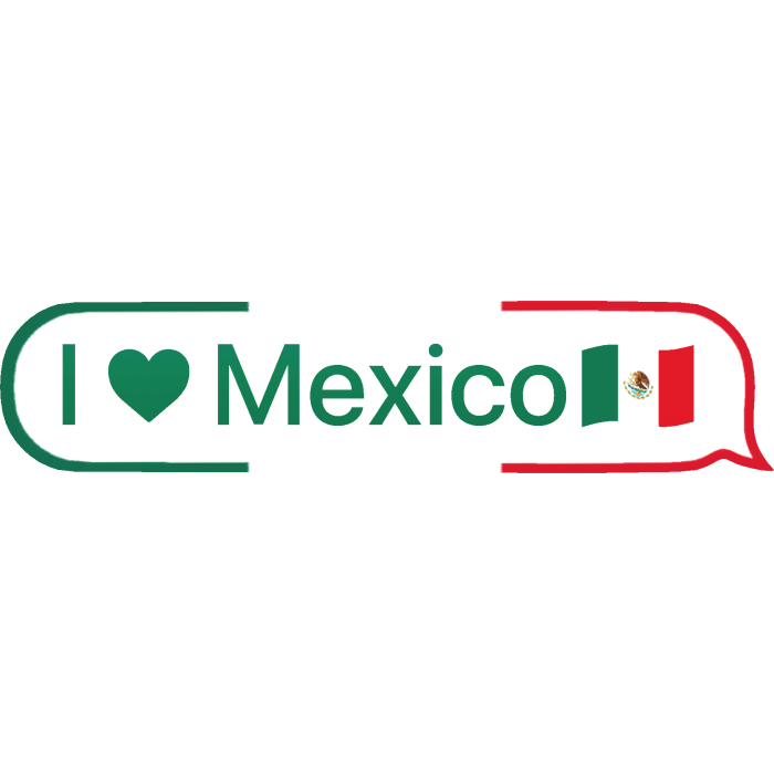 i heart mexico text
