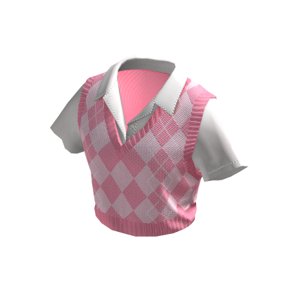 ✨ Pink Vest and School Shirt Academia