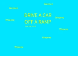 Drive a car off a ramp  icon