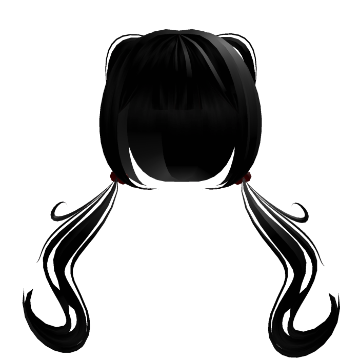 ♡꒰Cute black updo with cat ears