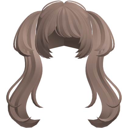 🐾 wispy anime moe cute big pigtails brown