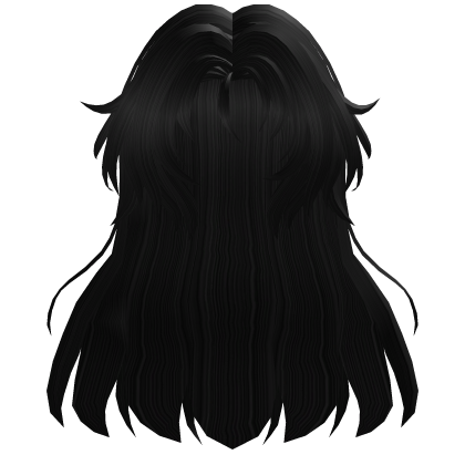 Black Long Wavy Middle Part Bangs Roblox item