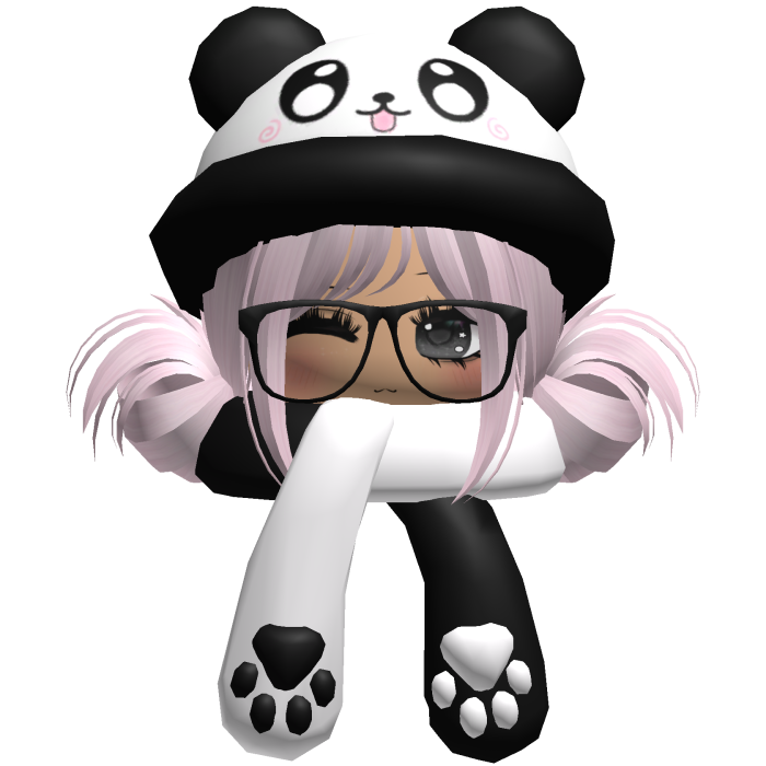 Cute Panda Hat + Scarf Hair Pink