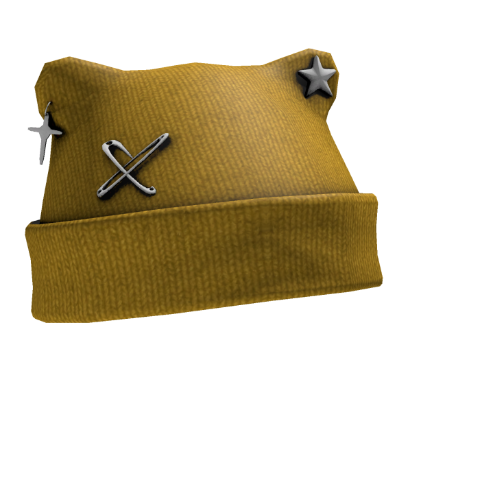 Y2K Star Pin Beanie - Yellow