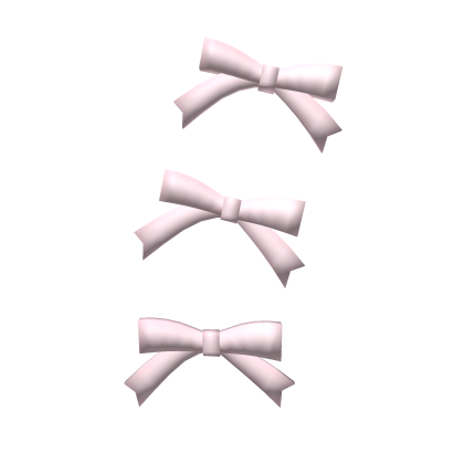 pink cute bow ribbon hairclips set